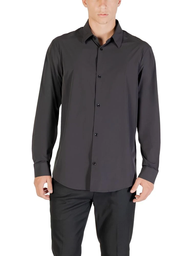 Black Elastane Dress Shirt