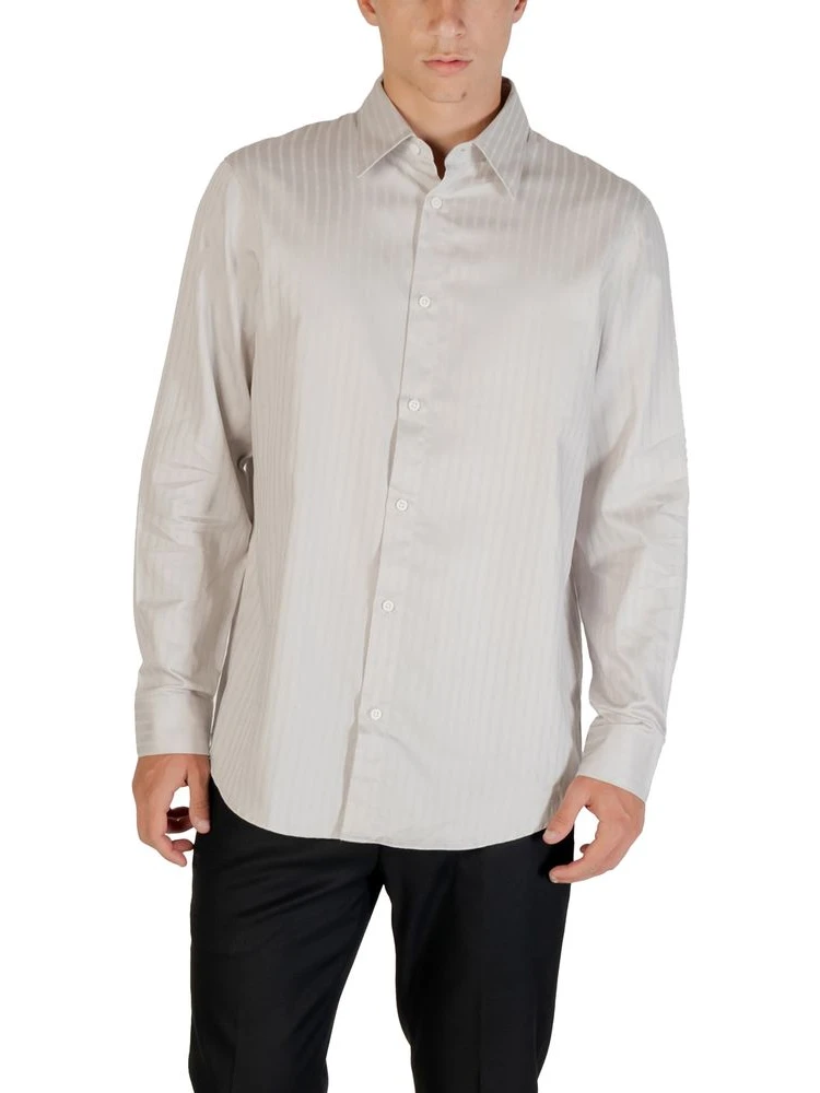 Gray Cotton Pattern Shirt