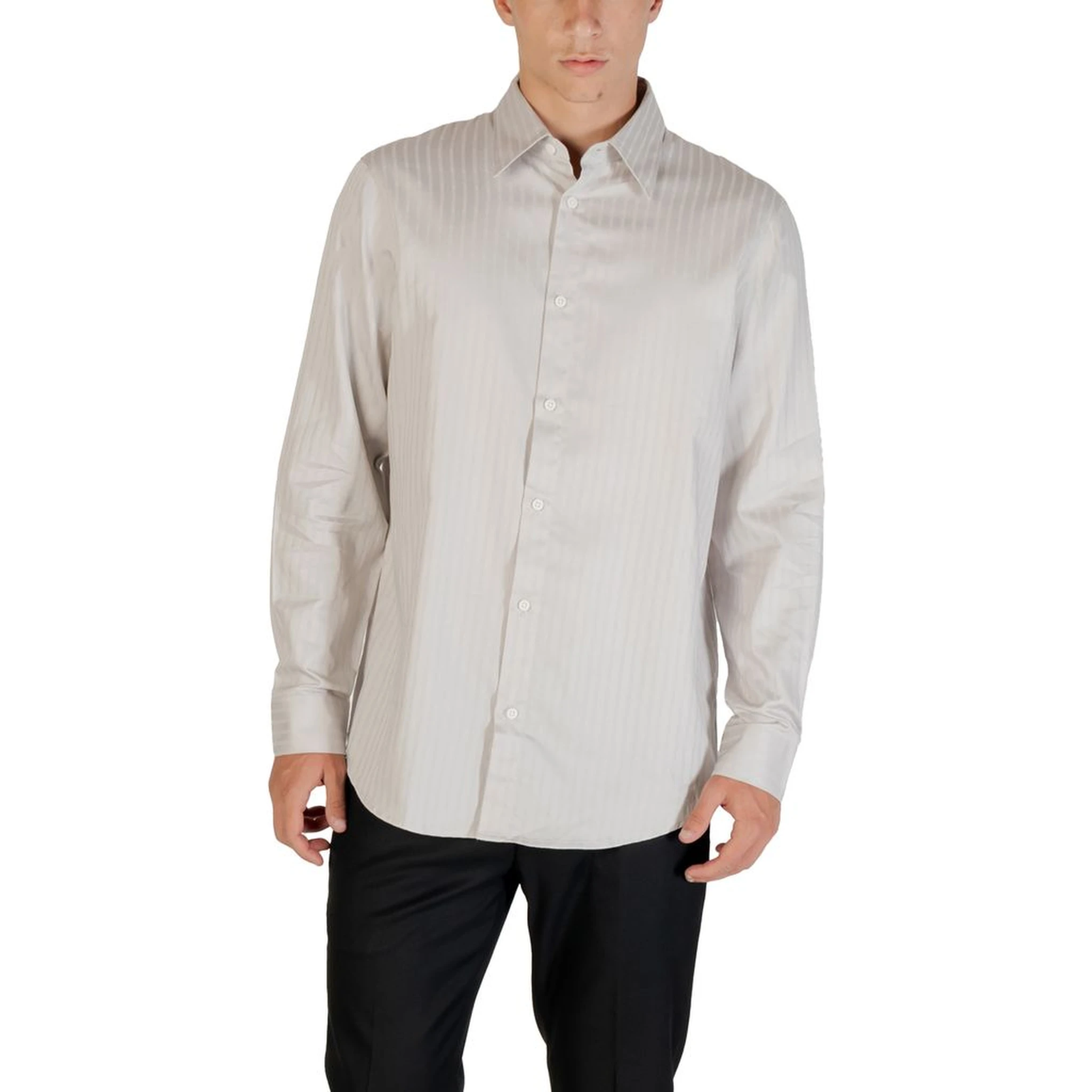 Gray Cotton Pattern Shirt