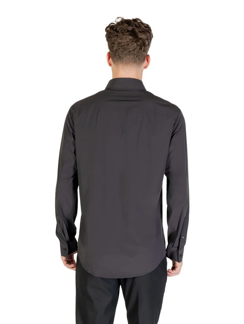 Black Elastane Dress Shirt