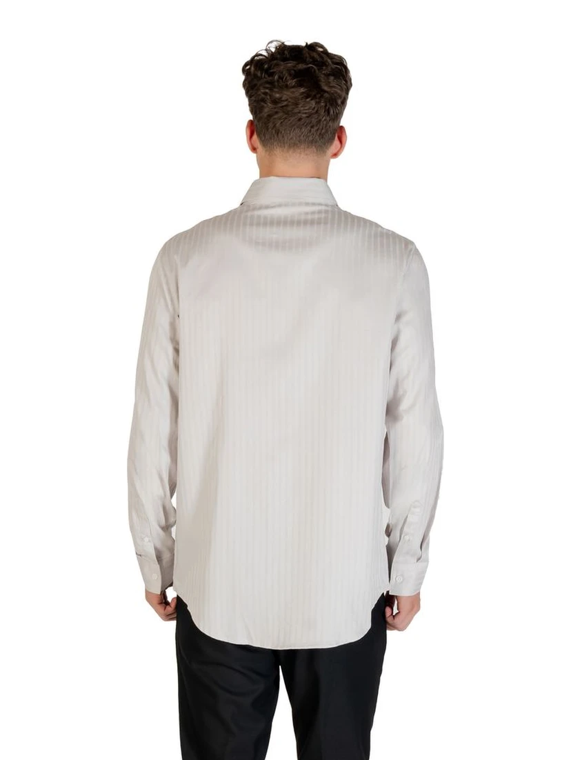 Gray Cotton Pattern Shirt