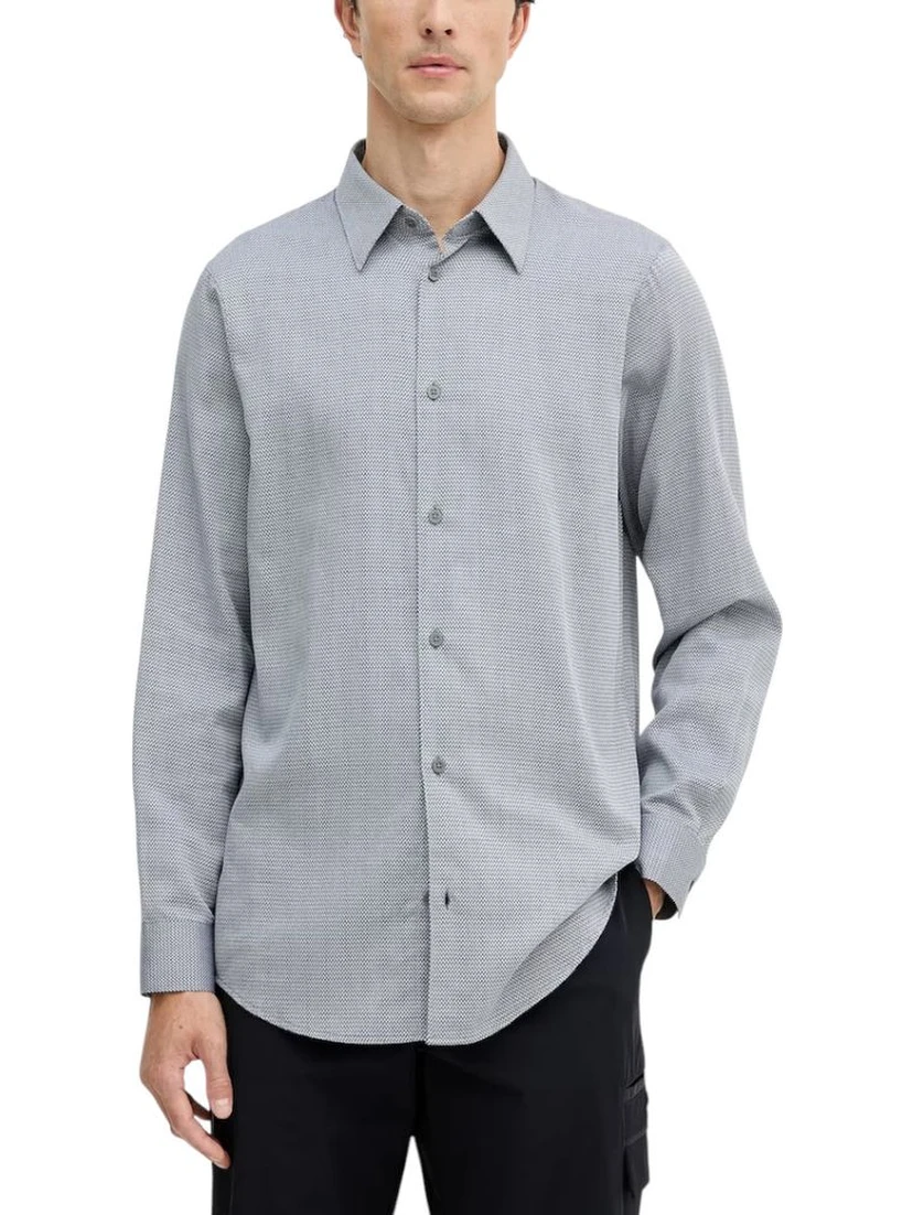 Black And White Cotton Dress Shirt