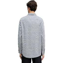Black And White Cotton Dress Shirt