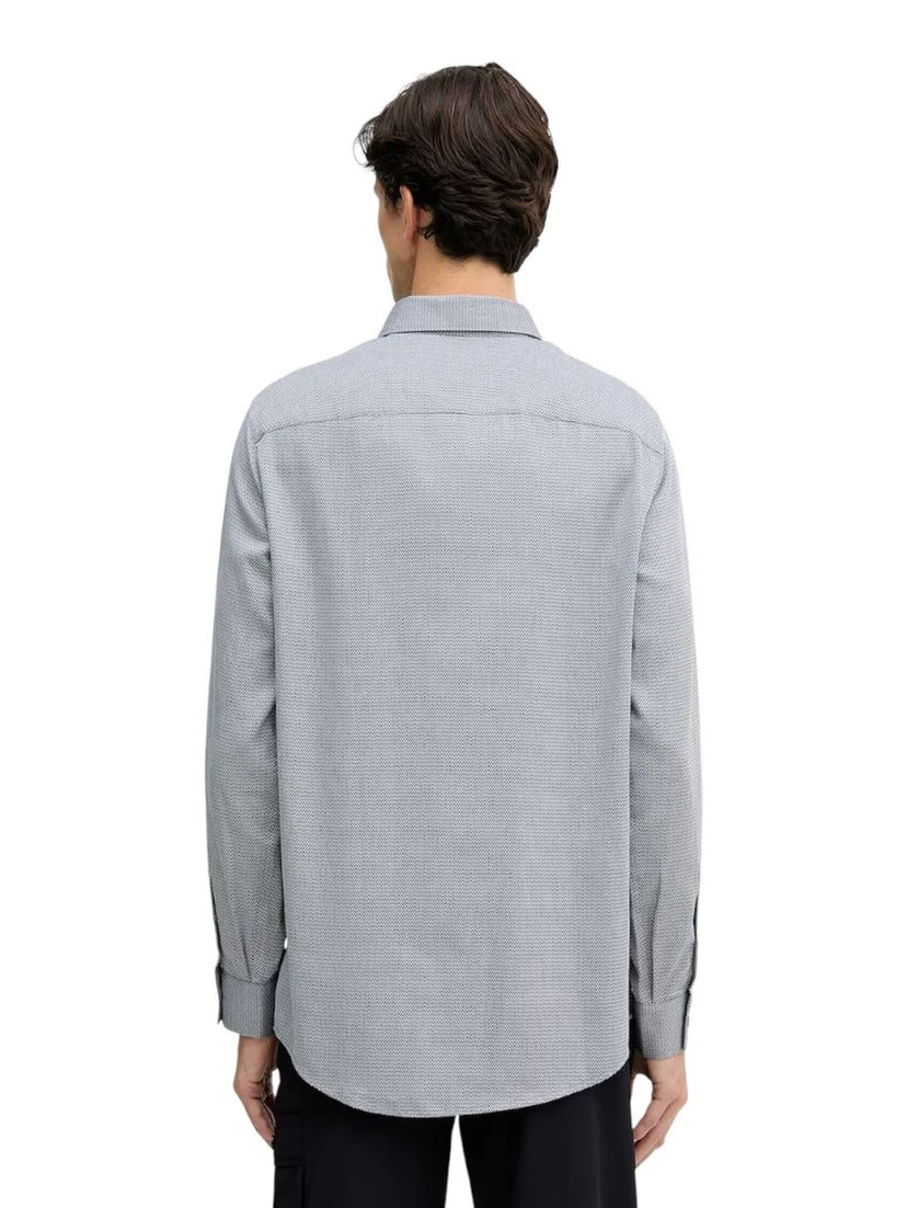 Black And White Cotton Dress Shirt
