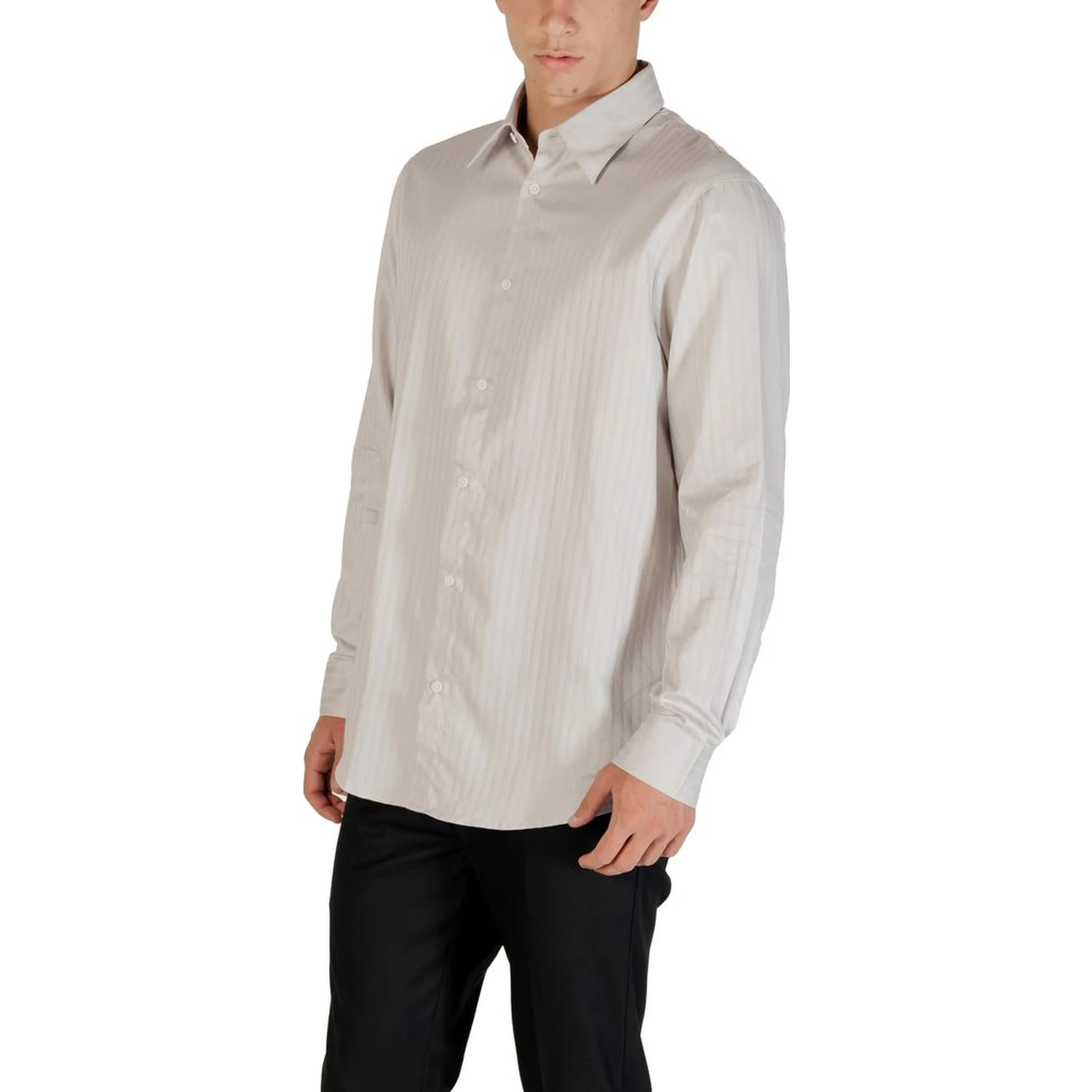 Gray Cotton Pattern Shirt