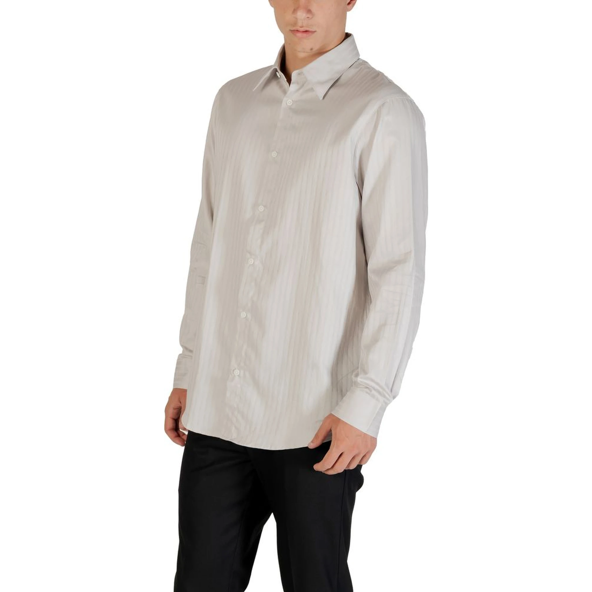 Gray Cotton Pattern Shirt