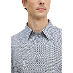 Black And White Cotton Dress Shirt