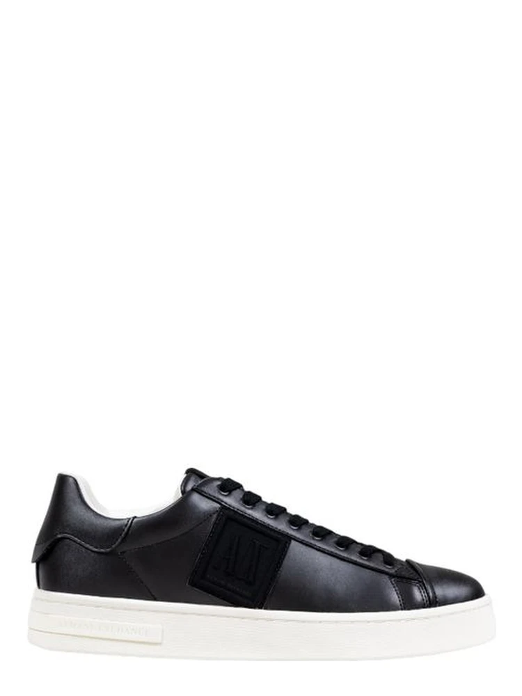 Black Polyester Low Top Sneakers