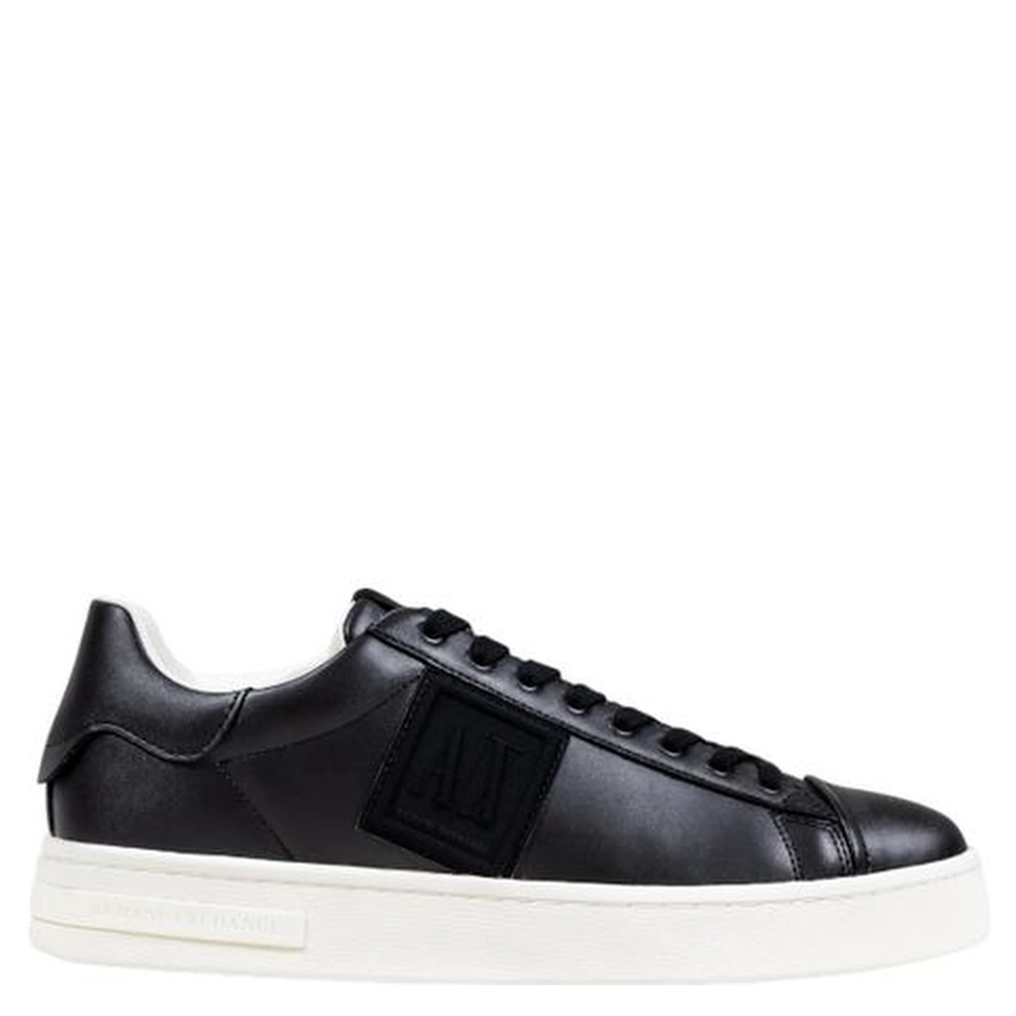 Black Polyester Low Top Sneakers
