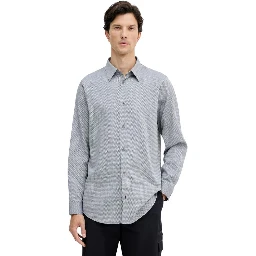 Black And White Cotton Dress Shirt