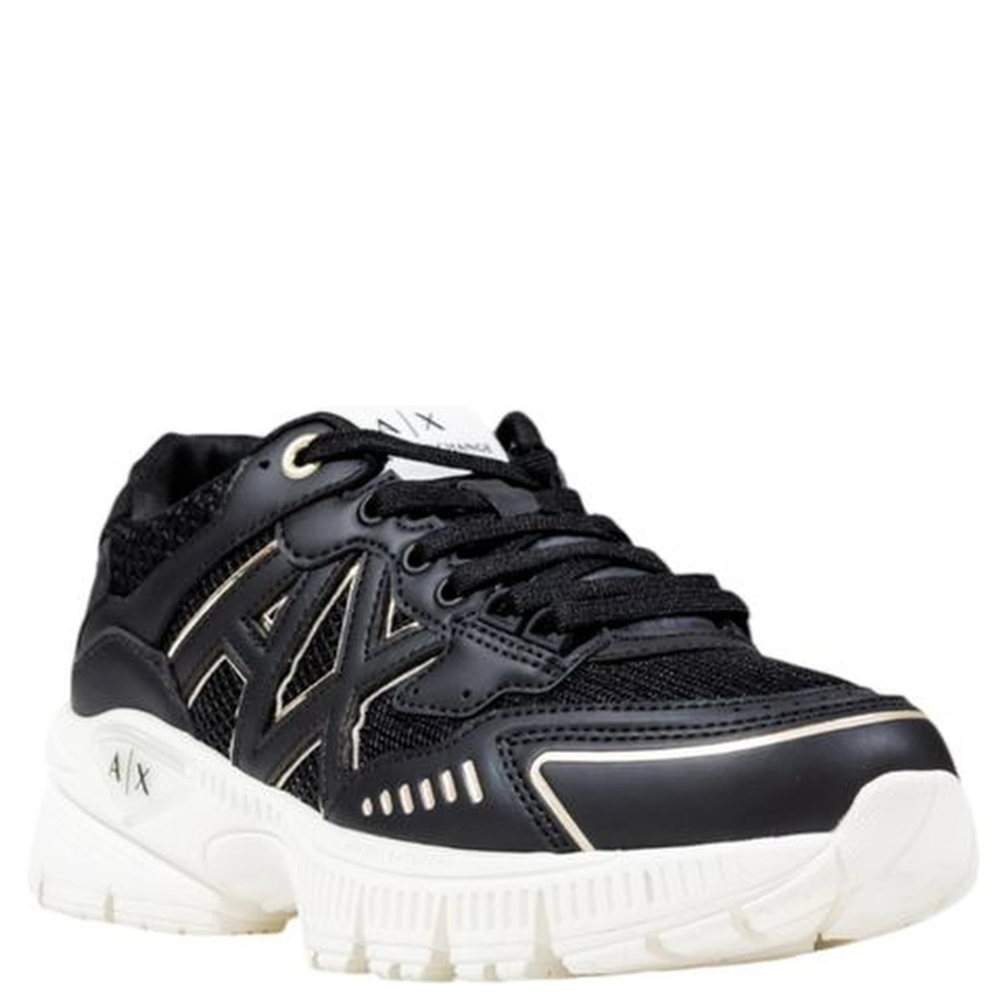 Bicolor Polyester Athletic Sneakers