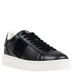 Black Polyester Low Top Sneakers