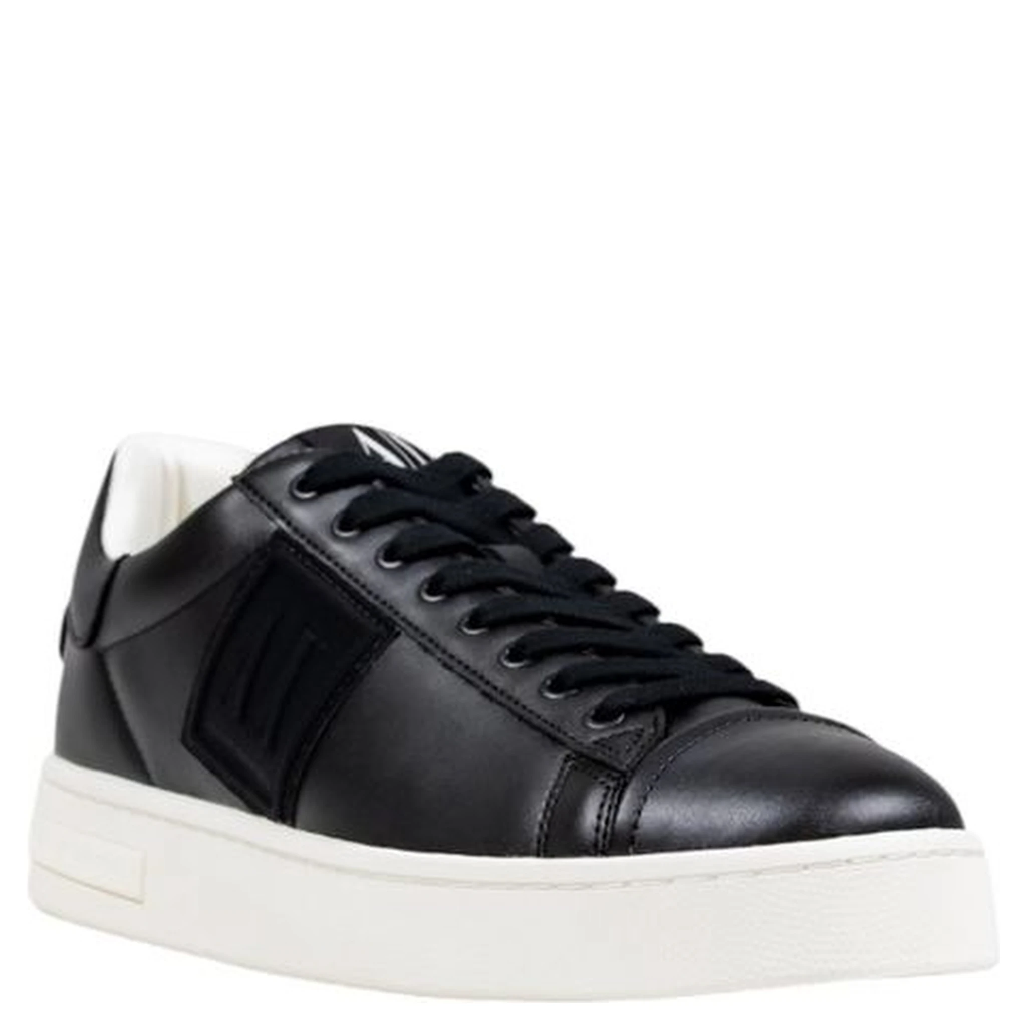 Black Polyester Low Top Sneakers