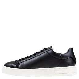 Black Polyester Low Top Sneakers