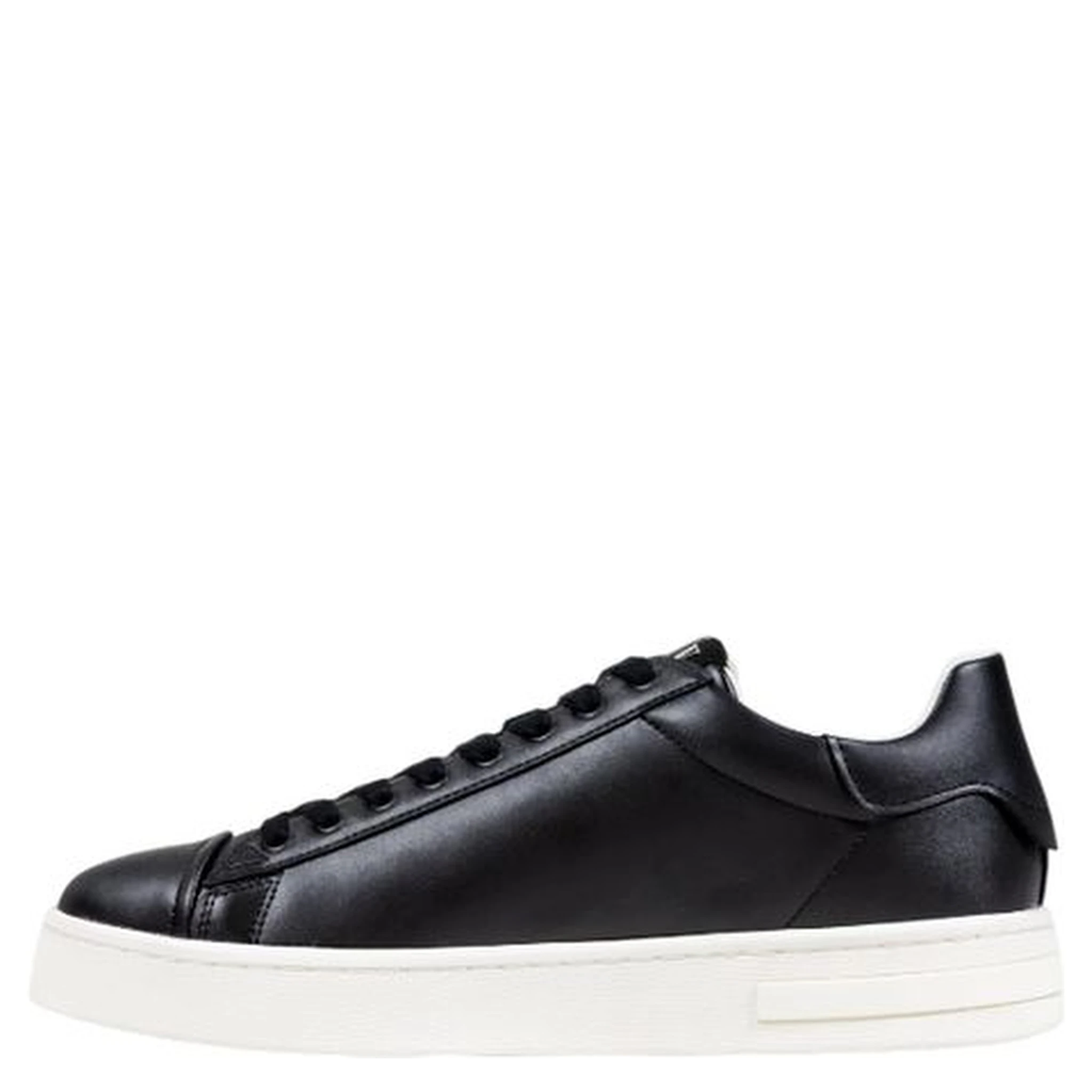 Black Polyester Low Top Sneakers