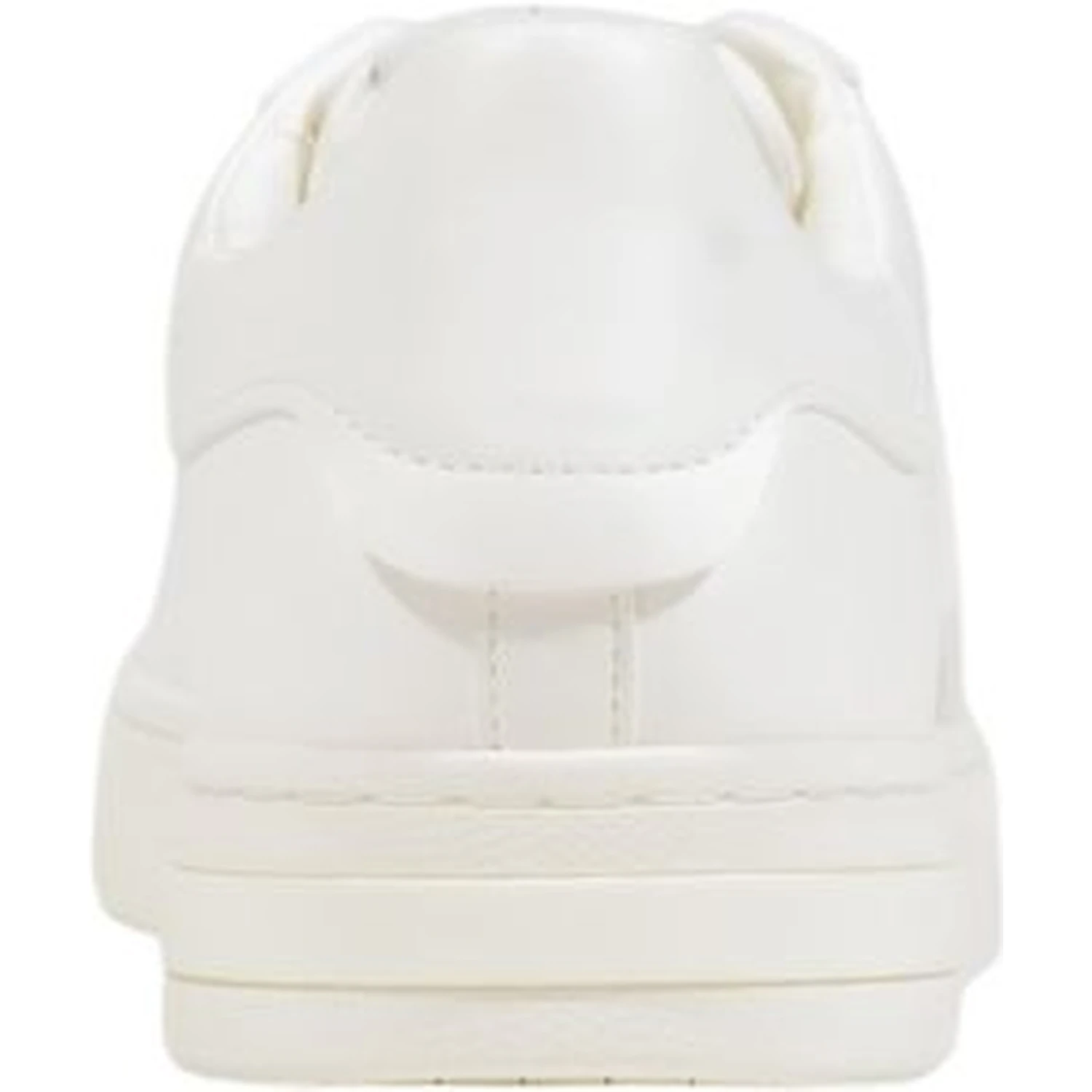 White Polyester Low Top Sneakers