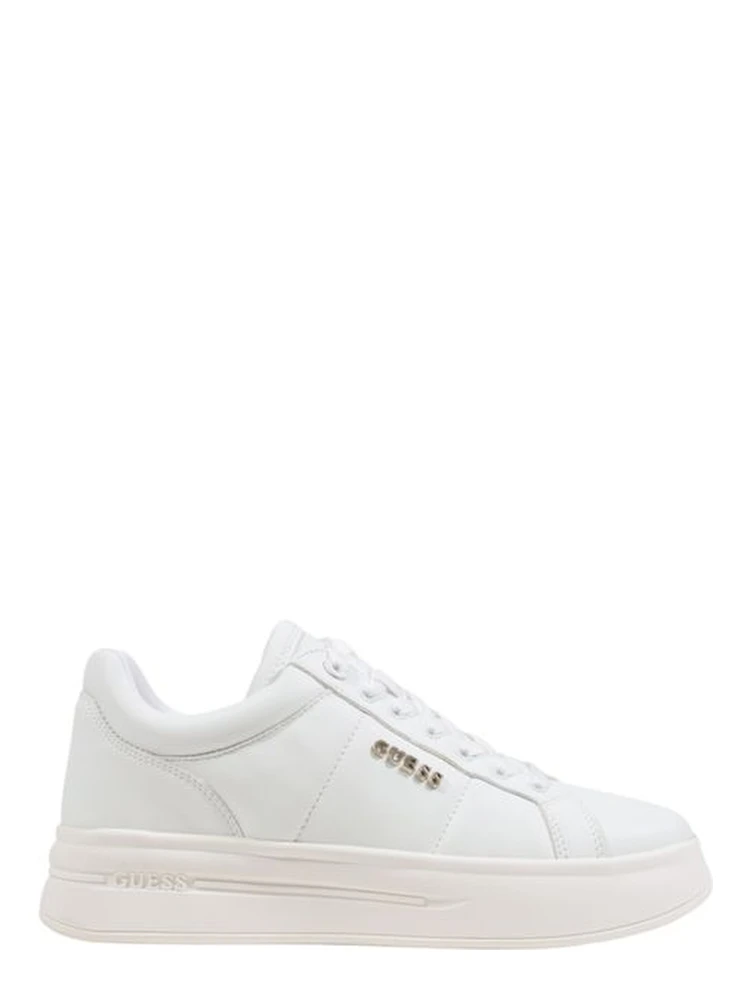 White Polyethylene Platform Sneakers