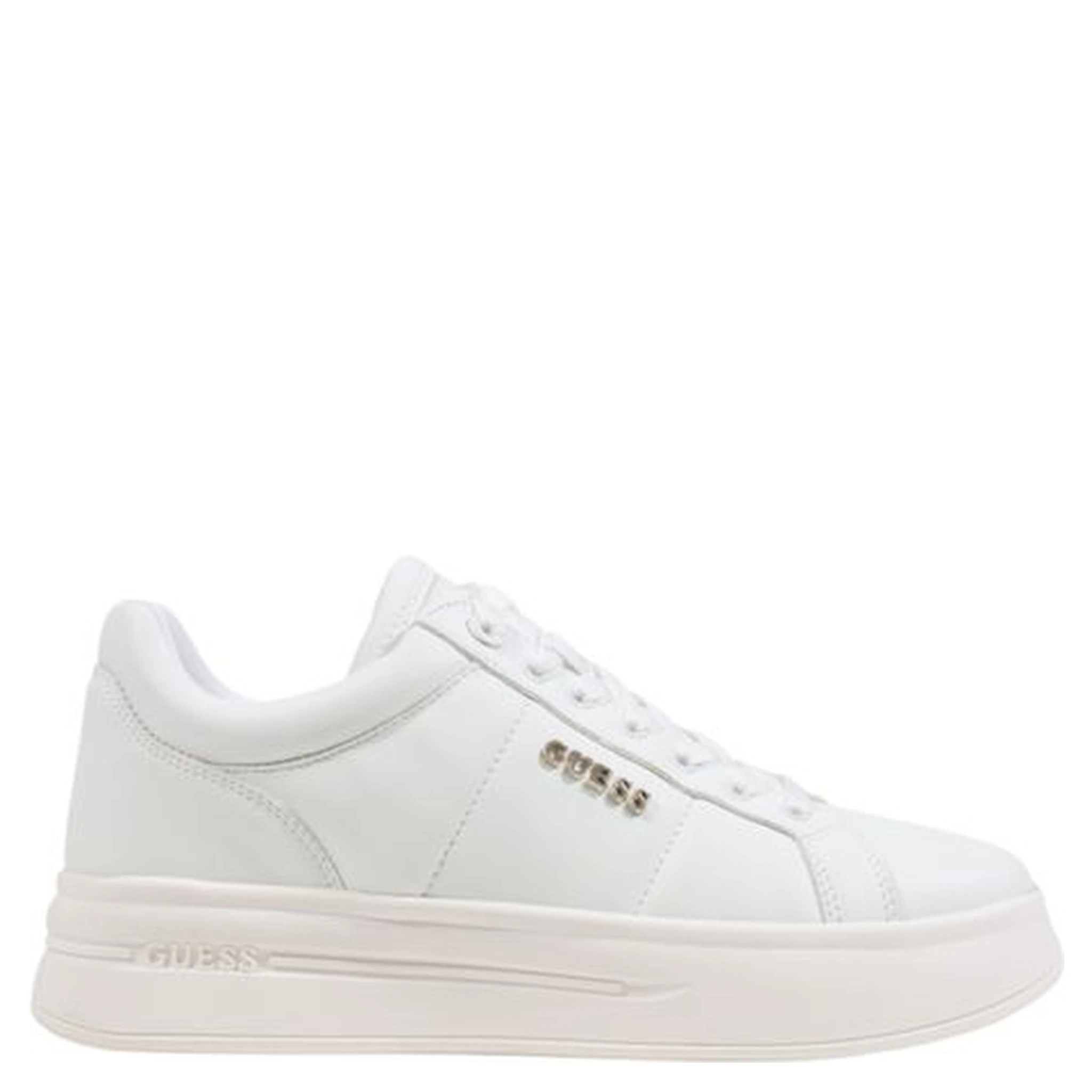 White Polyethylene Platform Sneakers