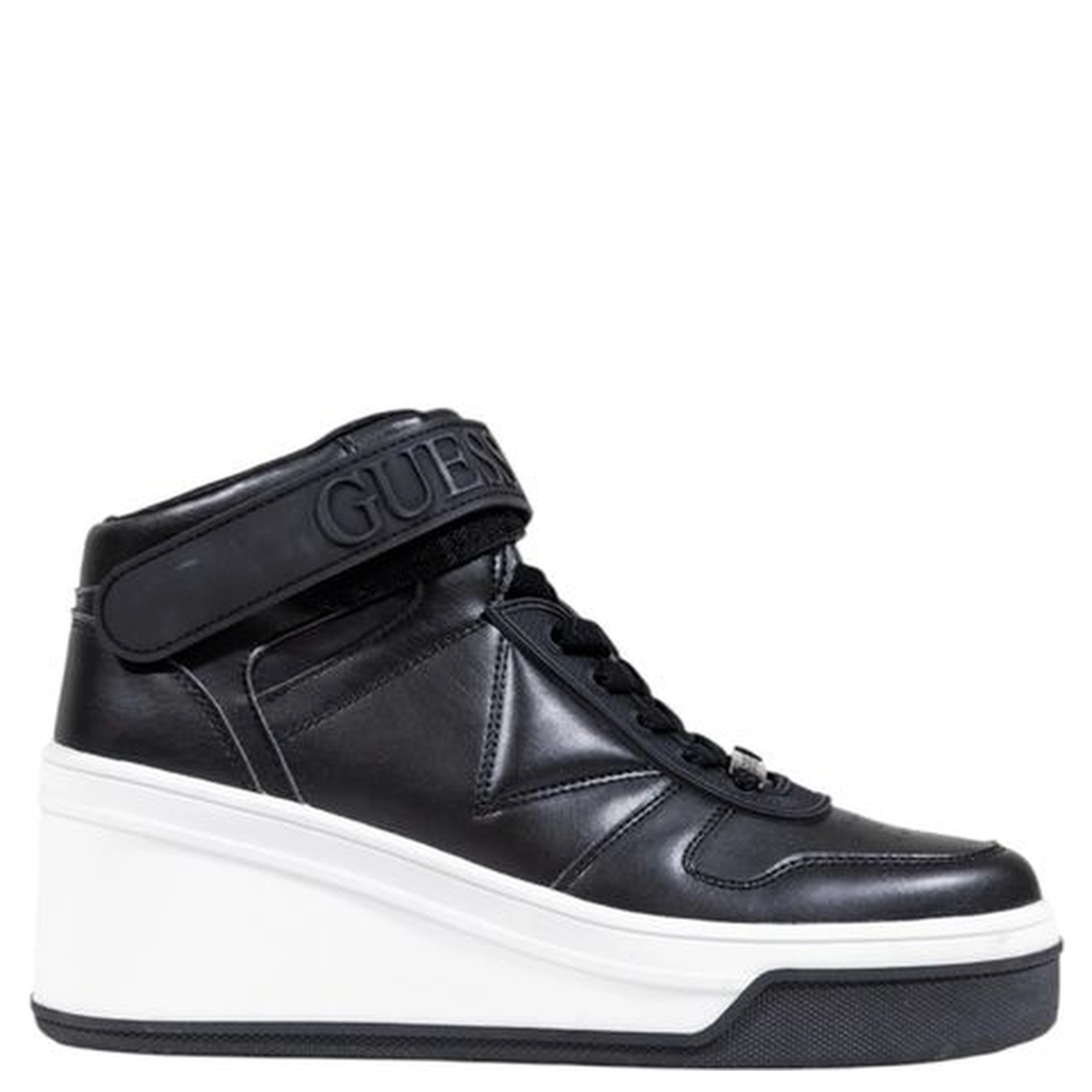 Black Polyethylene Platform Sneakers