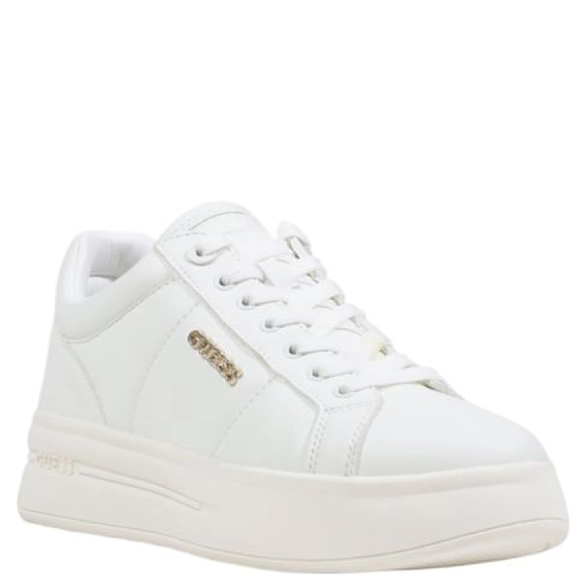 White Polyethylene Platform Sneakers