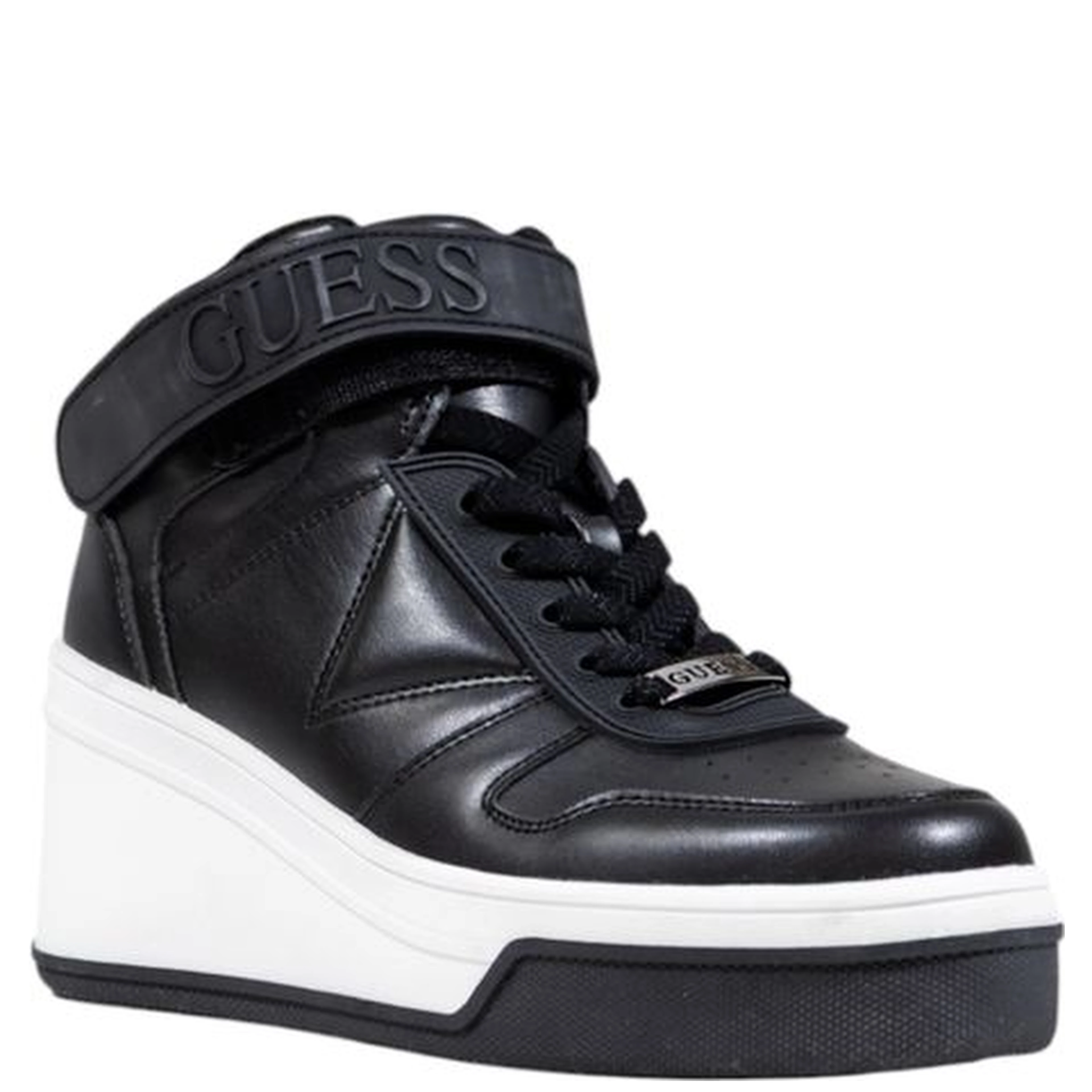 Black Polyethylene Platform Sneakers