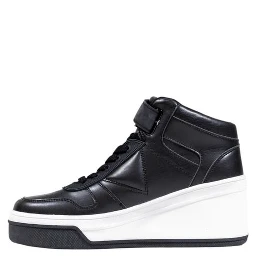 Black Polyethylene Platform Sneakers