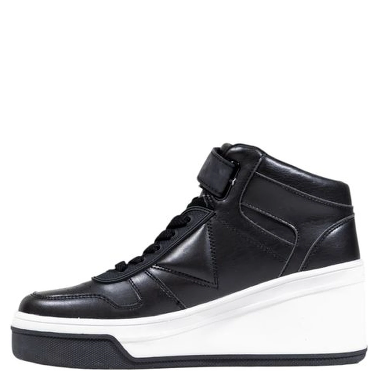 Black Polyethylene Platform Sneakers