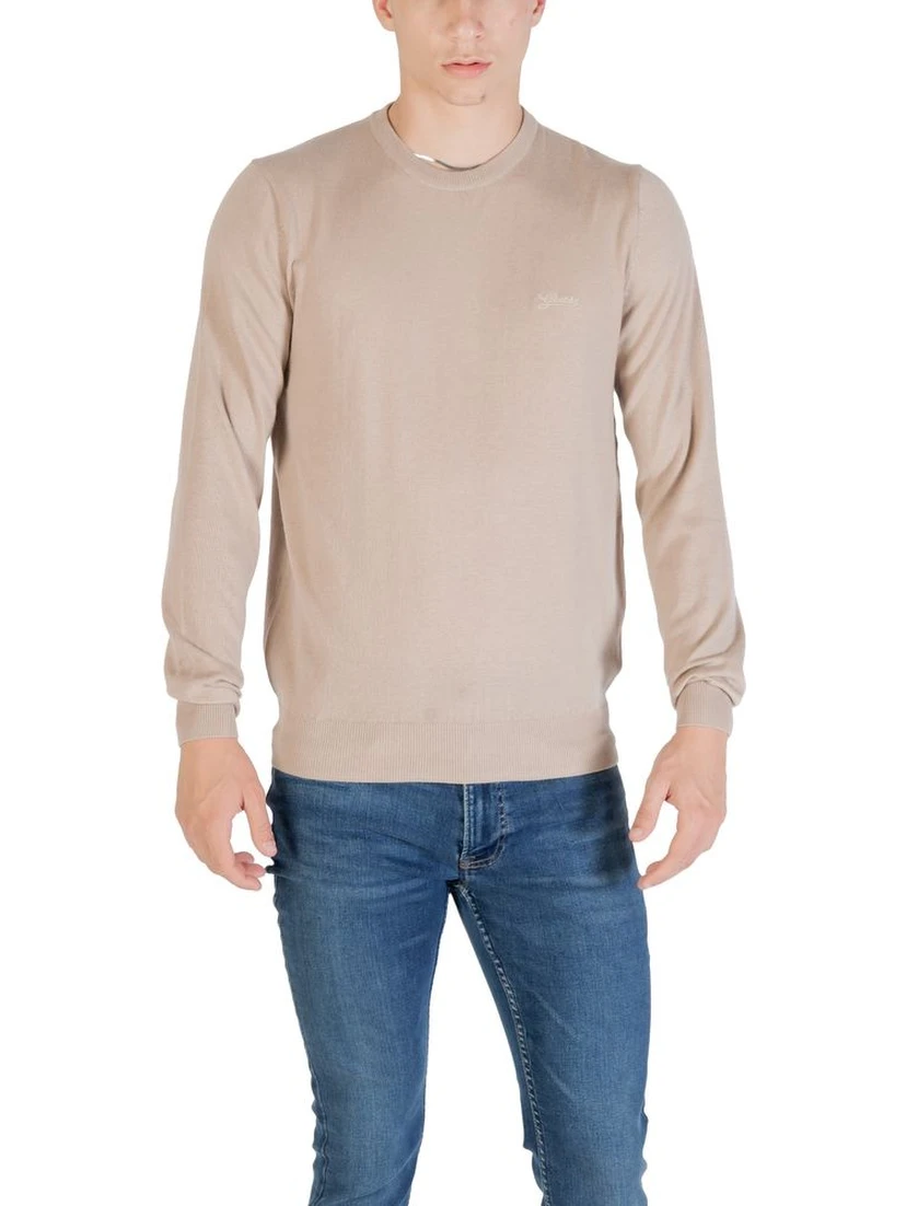 Beige Polyester Sweatshirt