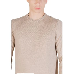 Beige Polyester Sweatshirt