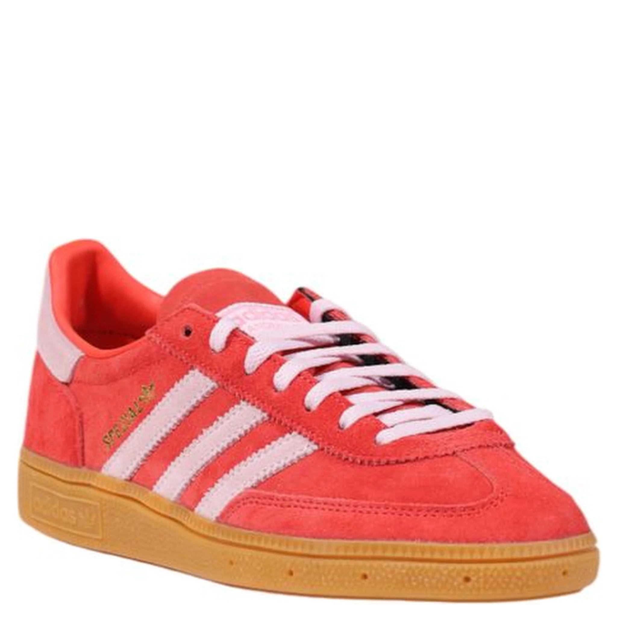 Orange Suede Leather Low Top Sneakers