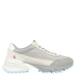 Gray Suede Leather Athletic Sneakers