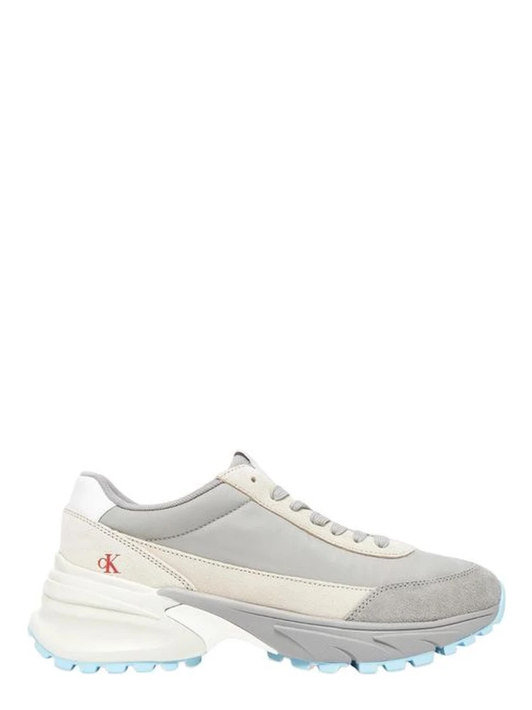 Gray Suede Leather Athletic Sneakers