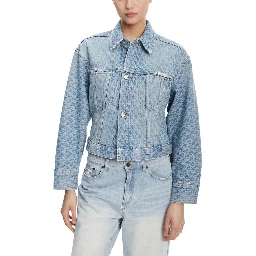 Light Blue Cotton Denim Jacket
