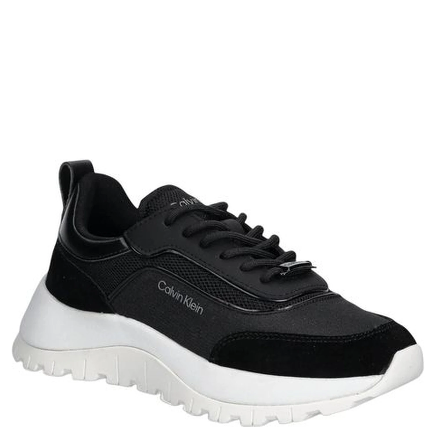 Black Leather Athletic Sneakers