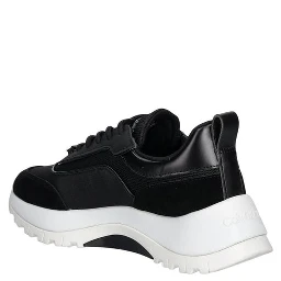 Black Leather Athletic Sneakers