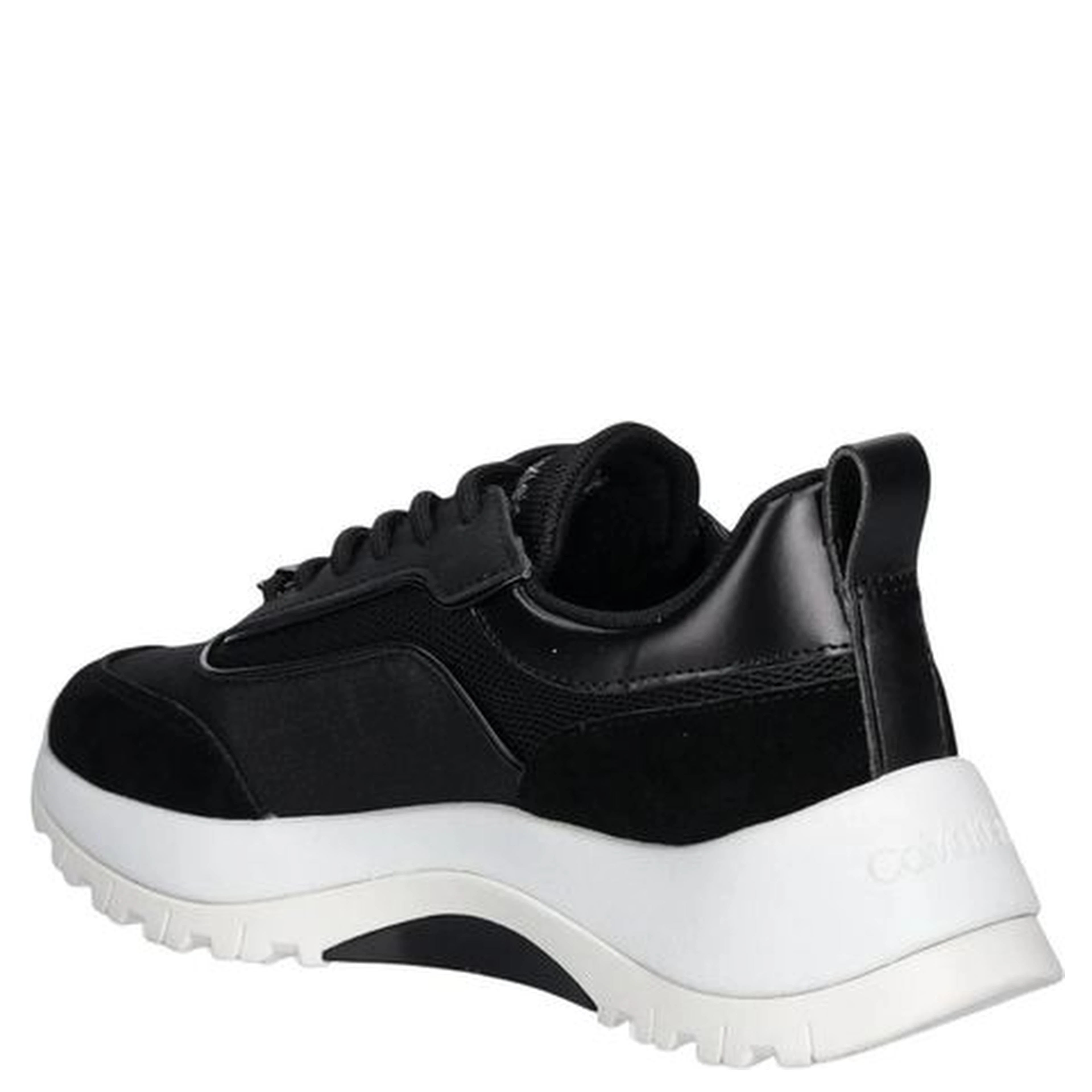 Black Leather Athletic Sneakers