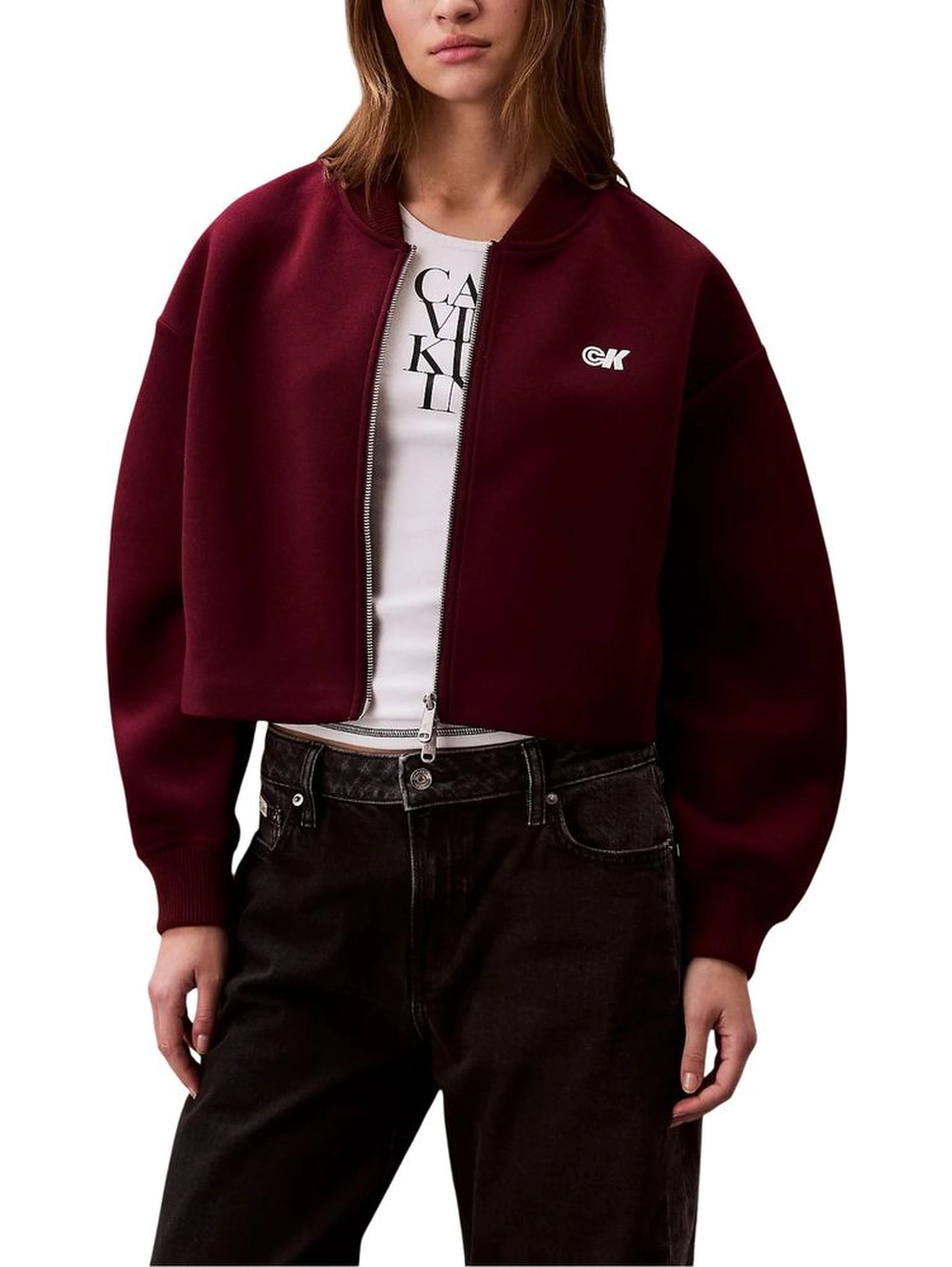 Bordeaux Viscose Bomber
