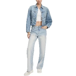 Light Blue Cotton Denim Jacket