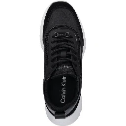 Black Leather Athletic Sneakers
