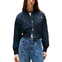 Blue Recycled Polyester Bomber