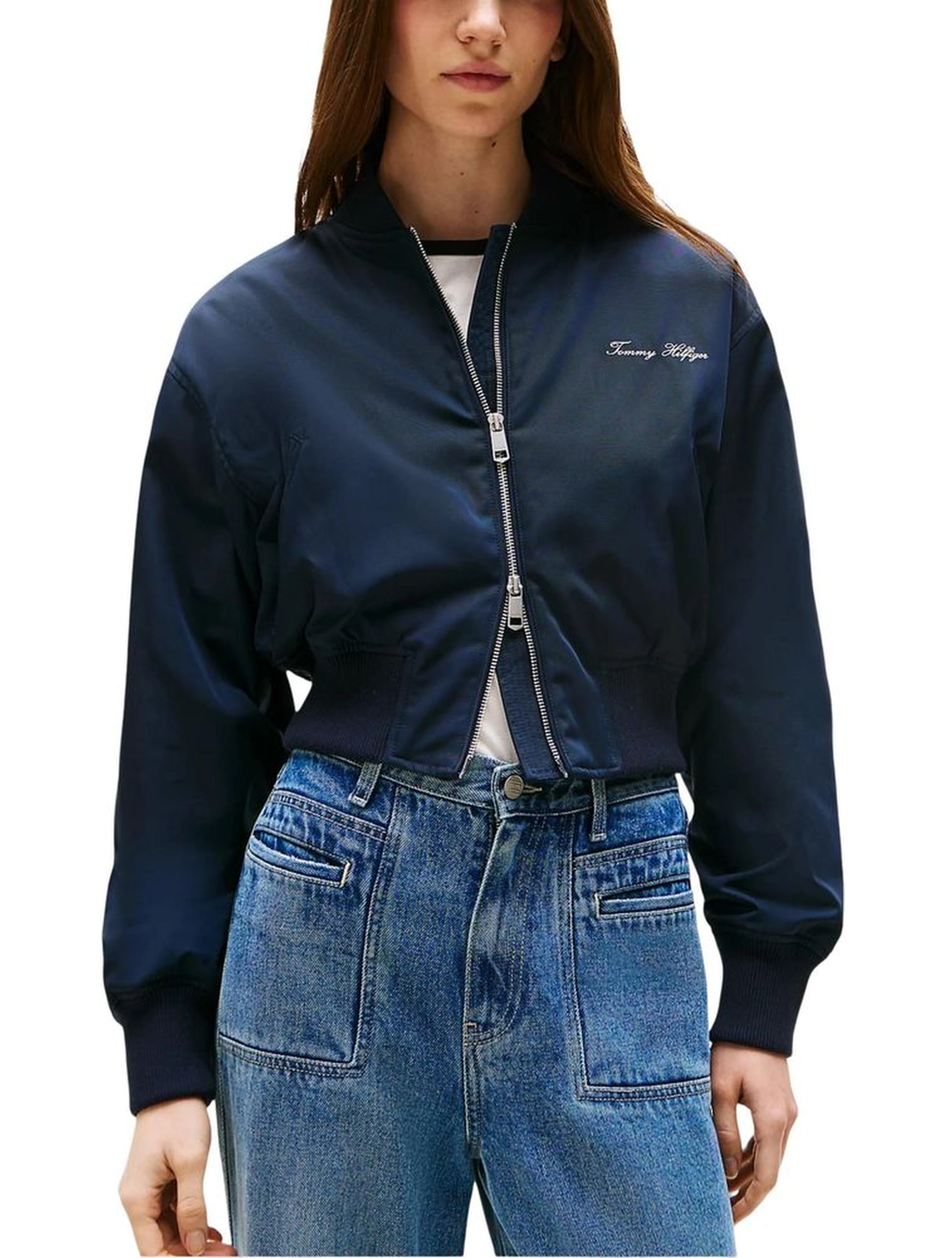 Blue Recycled Polyester Bomber