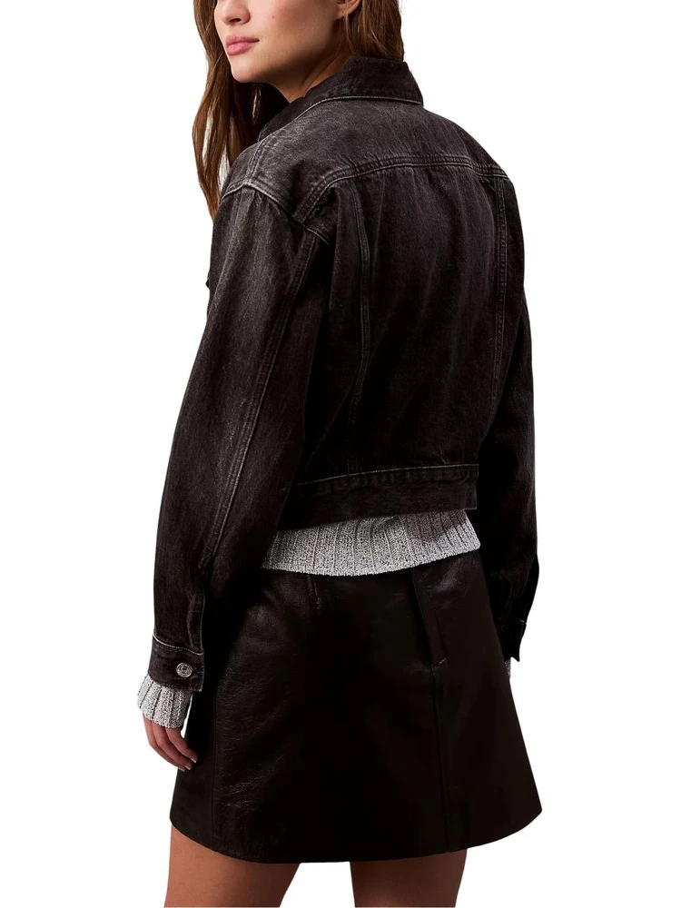 Black Cotton Denim Jacket alternative