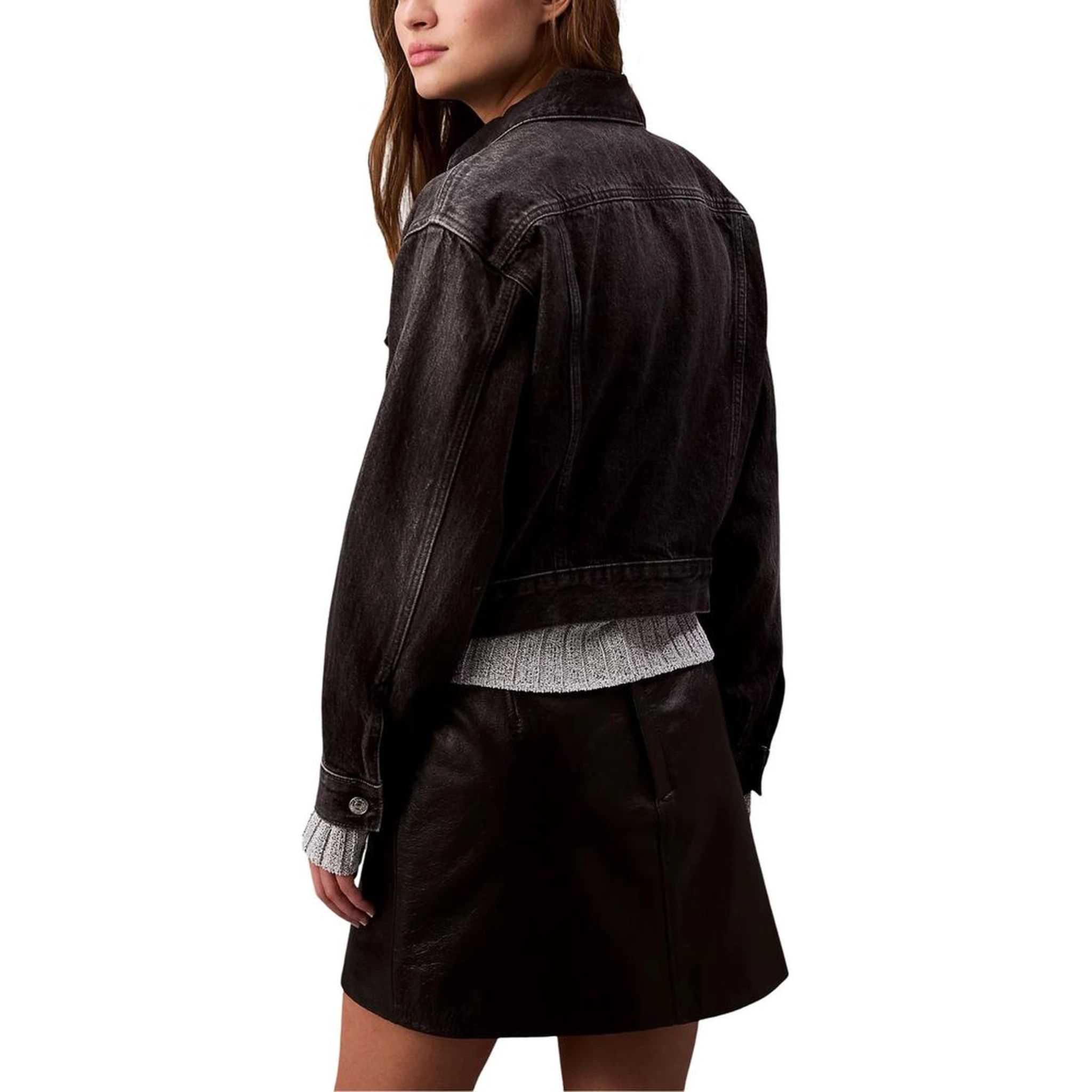 Black Cotton Denim Jacket