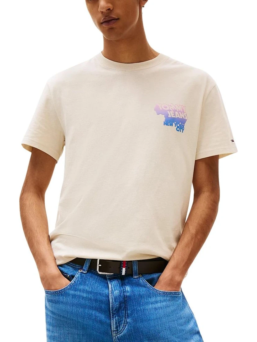 Beige Recycled Cotton T-Shirt