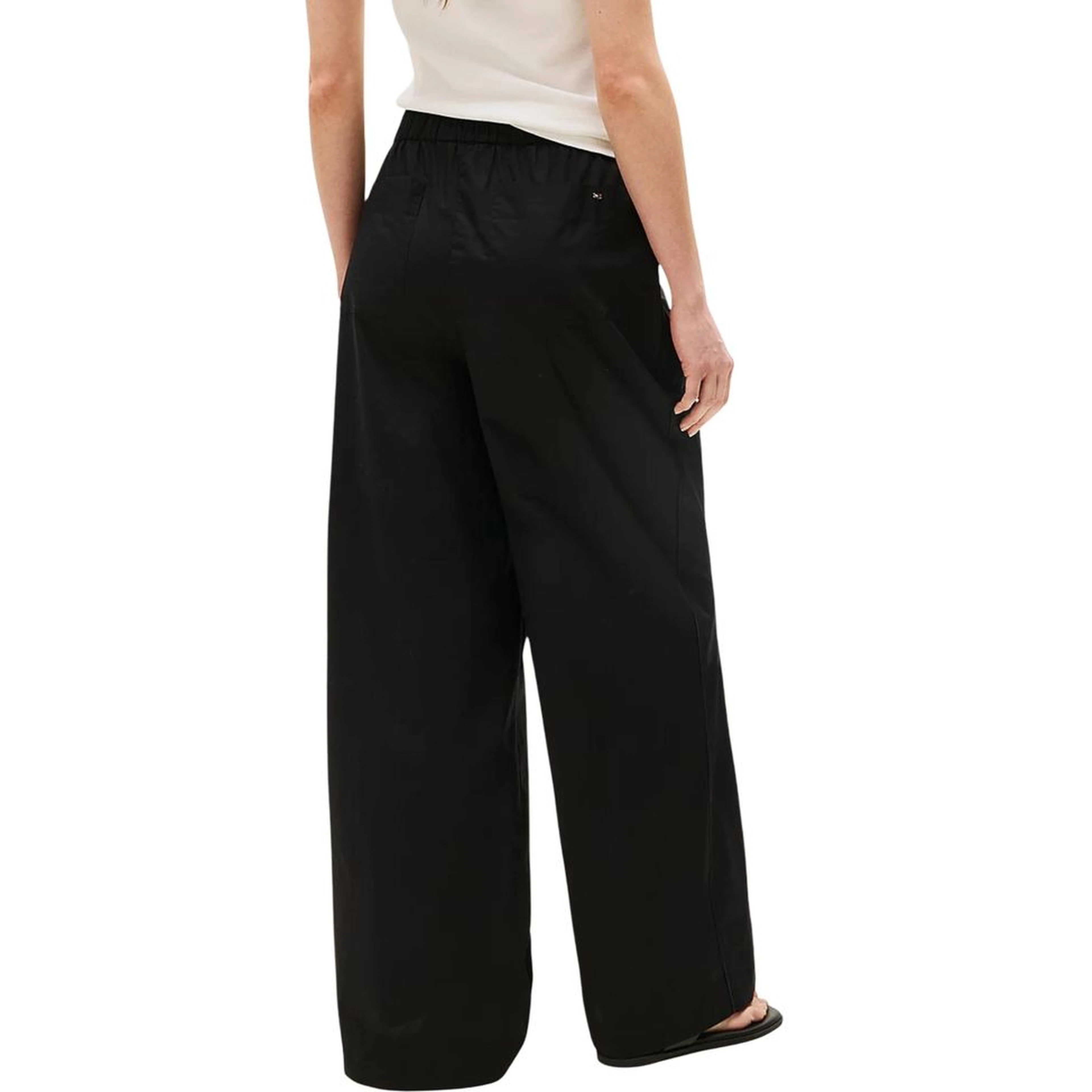 Black Organic Cotton Casual Pants