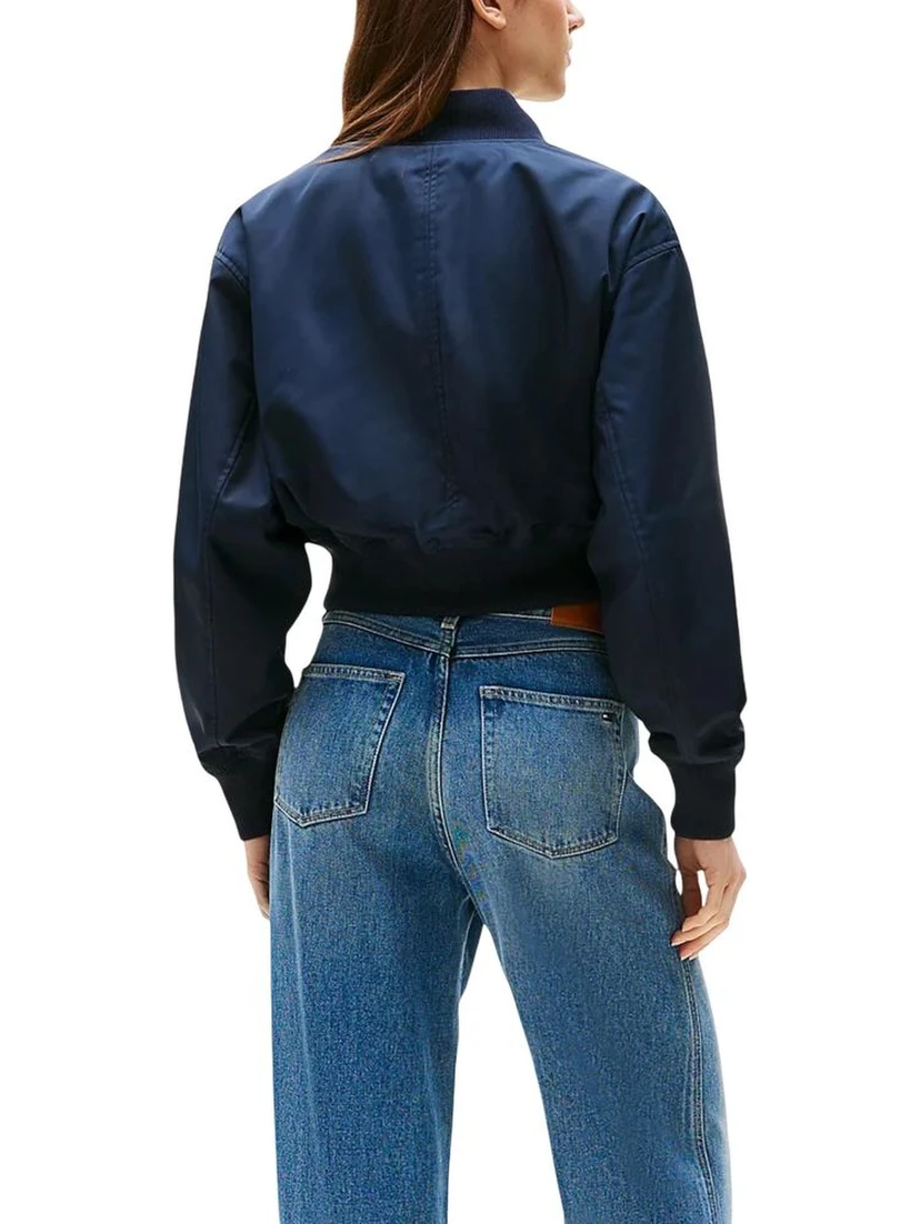 Blue Recycled Polyester Bomber