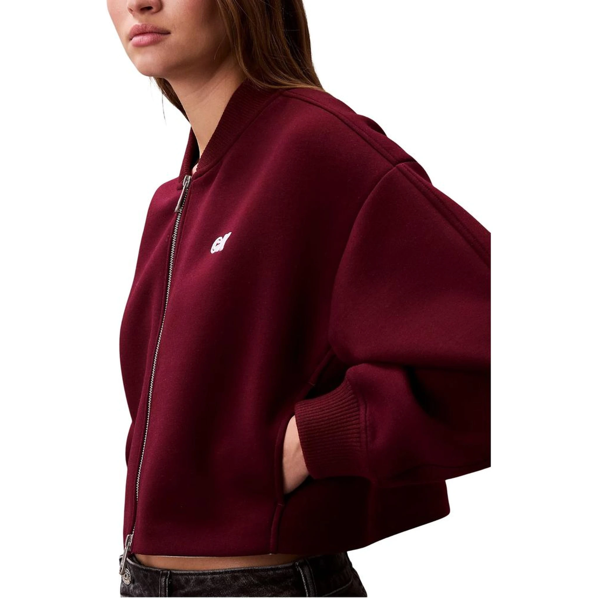Bordeaux Viscose Bomber