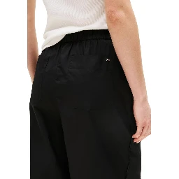 Black Organic Cotton Casual Pants