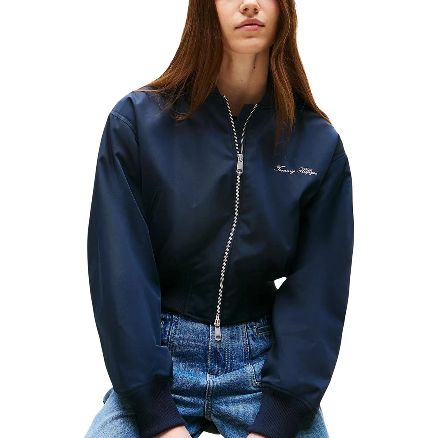 Blue Recycled Polyester Bomber