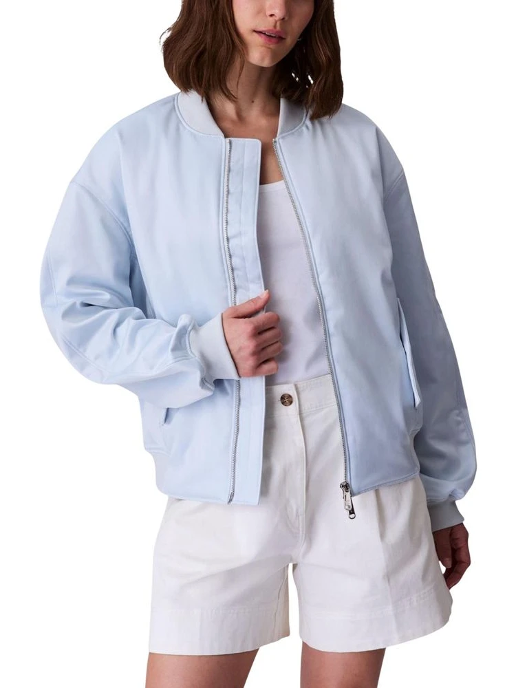 Blue Recycled Polyester Bomber
